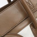 CELINE Luggage Mini Shopper Hand Bag Leather Brown Gold Tone Auth 199523A-10