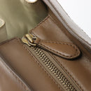 CELINE Luggage Mini Shopper Hand Bag Leather Brown Gold Tone Auth 199523A-21