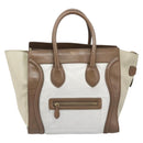 CELINE Luggage Mini Shopper Hand Bag Leather Brown Gold Tone Auth 199523A-13