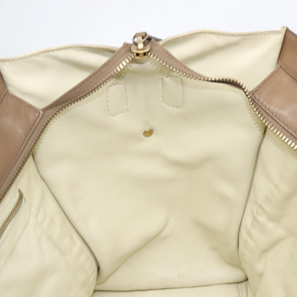 CELINE Luggage Mini Shopper Hand Bag Leather Brown Gold Tone Auth 199523A