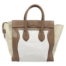 CELINE Luggage Mini Shopper Hand Bag Leather Brown Gold Tone Auth 199523A-2