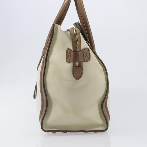 CELINE Luggage Mini Shopper Hand Bag Leather Brown Gold Tone Auth 199523A
