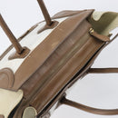 CELINE Luggage Mini Shopper Hand Bag Leather Brown Gold Tone Auth 199523A-7