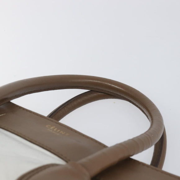 CELINE Luggage Mini Shopper Hand Bag Leather Brown Gold Tone Auth 199523A