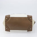 CELINE Luggage Mini Shopper Hand Bag Leather Brown Gold Tone Auth 199523A-5