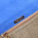 TIFFANY&Co. Chain Shoulder Bag Suede Blue Gold Tone Auth 199524V-17