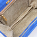 TIFFANY&Co. Chain Shoulder Bag Suede Blue Gold Tone Auth 199524V-18