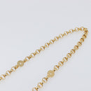 TIFFANY&Co. Chain Shoulder Bag Suede Blue Gold Tone Auth 199524V-9
