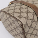 GUCCI GG Supreme Web Sherry Line Hand Bag PVC Beige Gold 001 22 3841 Auth 199525-14