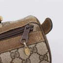 GUCCI GG Supreme Web Sherry Line Hand Bag PVC Beige Gold 001 22 3841 Auth 199525-10