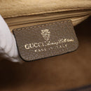 GUCCI GG Supreme Web Sherry Line Hand Bag PVC Beige Gold 001 22 3841 Auth 199525-17