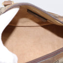 GUCCI GG Supreme Web Sherry Line Hand Bag PVC Beige Gold 001 22 3841 Auth 199525-11