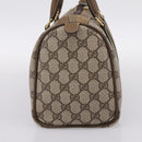 GUCCI GG Supreme Web Sherry Line Hand Bag PVC Beige Gold 001 22 3841 Auth 199525-4
