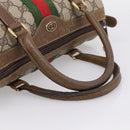 GUCCI GG Supreme Web Sherry Line Hand Bag PVC Beige Gold 001 22 3841 Auth 199525-7