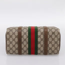 GUCCI GG Supreme Web Sherry Line Hand Bag PVC Beige Gold 001 22 3841 Auth 199525-5