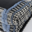 VERSACE Palazzo Sultan Chain Shoulder Bag Leather Black Blue Auth 199526V-17