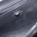 VERSACE Palazzo Sultan Chain Shoulder Bag Leather Black Blue Auth 199526V-19