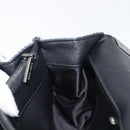 VERSACE Palazzo Sultan Chain Shoulder Bag Leather Black Blue Auth 199526V-21