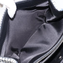 VERSACE Palazzo Sultan Chain Shoulder Bag Leather Black Blue Auth 199526V-24