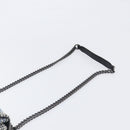 VERSACE Palazzo Sultan Chain Shoulder Bag Leather Black Blue Auth 199526V-14