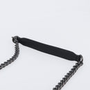 VERSACE Palazzo Sultan Chain Shoulder Bag Leather Black Blue Auth 199526V-8