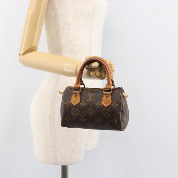 LOUIS VUITTON Monogram Mini Speedy Hand Bag M41534 LV Auth 199527