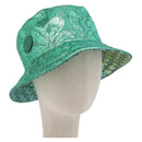 GUCCI GG Bucket Hat Reversible Cotton Green Blue Auth 199532V-1