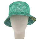 GUCCI GG Bucket Hat Reversible Cotton Green Blue Auth 199532V-13