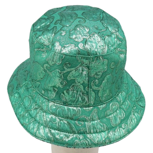 GUCCI GG Bucket Hat Reversible Cotton Green Blue Auth 199532V