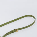 PRADA Galleria Hand Bag Saffiano 2way Green Gold Tone Auth 199533A-11