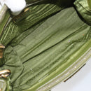 PRADA Galleria Hand Bag Saffiano 2way Green Gold Tone Auth 199533A-21