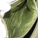 PRADA Galleria Hand Bag Saffiano 2way Green Gold Tone Auth 199533A-27
