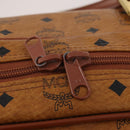 MCM Vicetos Boston Bag PVC Leather 2way Brown Gold Tone Auth 199534-20