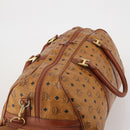 MCM Vicetos Boston Bag PVC Leather 2way Brown Gold Tone Auth 199534-6