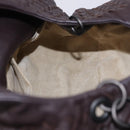 BOTTEGA VENETA INTRECCIATO Campana Hand Bag Leather Brown 125787 Auth 199537M-18