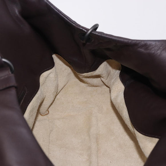BOTTEGA VENETA INTRECCIATO Campana Hand Bag Leather Brown 125787 Auth 199537M