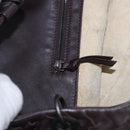 BOTTEGA VENETA INTRECCIATO Campana Hand Bag Leather Brown 125787 Auth 199537M-20