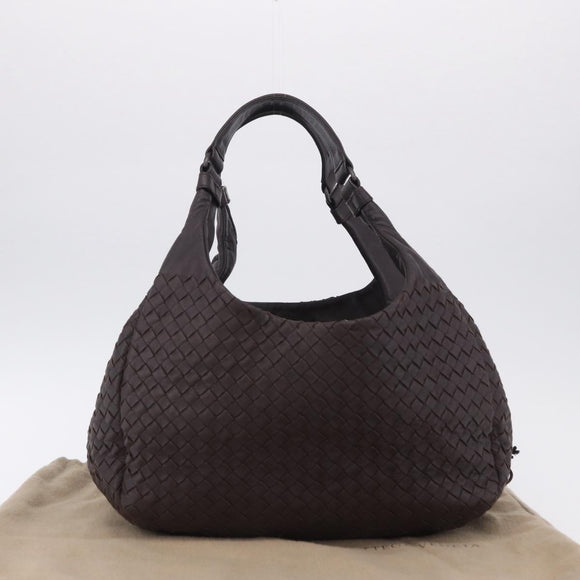 BOTTEGA VENETA INTRECCIATO Campana Hand Bag Leather Brown 125787 Auth 199537M