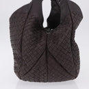 BOTTEGA VENETA INTRECCIATO Campana Hand Bag Leather Brown 125787 Auth 199537M-3