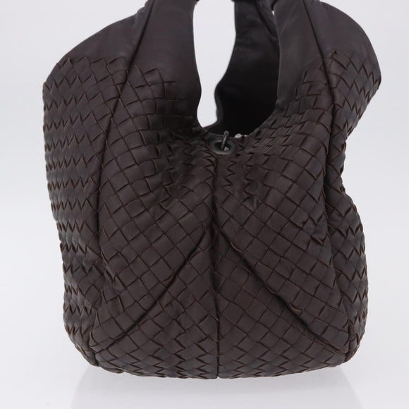 BOTTEGA VENETA INTRECCIATO Campana Hand Bag Leather Brown 125787 Auth 199537M