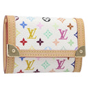 LOUIS VUITTON Monogram Multicolor Porte Monnaie Pla White M92657 Auth 199540SAM-1