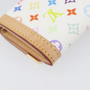 LOUIS VUITTON Monogram Multicolor Porte Monnaie Pla White M92657 Auth 199540SAM-16