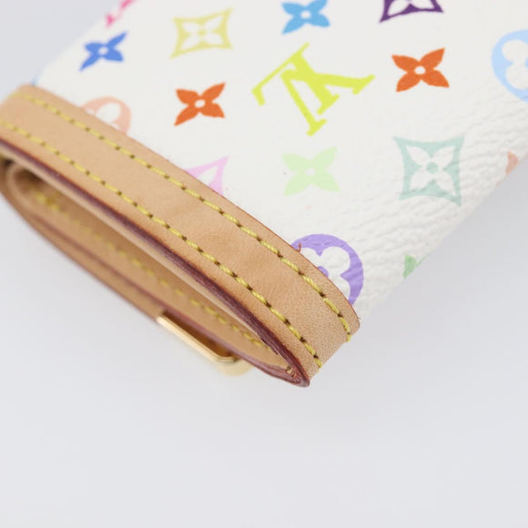 LOUIS VUITTON Monogram Multicolor Porte Monnaie Pla White M92657 Auth 199540SAM