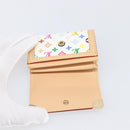 LOUIS VUITTON Monogram Multicolor Porte Monnaie Pla White M92657 Auth 199540SAM-17