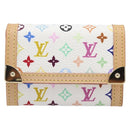 LOUIS VUITTON Monogram Multicolor Porte Monnaie Pla White M92657 Auth 199540SAM-13