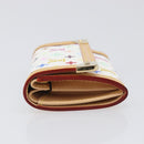 LOUIS VUITTON Monogram Multicolor Porte Monnaie Pla White M92657 Auth 199540SAM-4