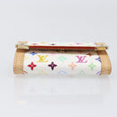 LOUIS VUITTON Monogram Multicolor Porte Monnaie Pla White M92657 Auth 199540SAM-6