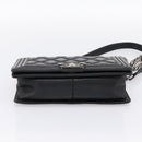 CHANEL Boy Chanel Matelasse Chain Bag Calf Skin Black Silver CC Auth 199543M-9