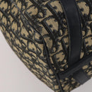 Christian Dior Trotter Canvas Boston Bag Navy Silver Auth 199570-14