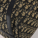 Christian Dior Trotter Canvas Boston Bag Navy Silver Auth 199570-15